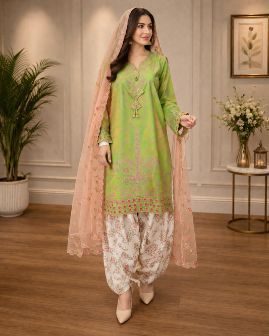 Arfa Riwaj 3 Piece Suit